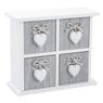 4 drawers mini cabinet with hearts