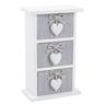 3 drawers mini cabinet with hearts