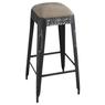 Old black metal bar stool