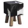 Square cow skin stool