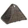 Grey pulut rattan log baskets with handle