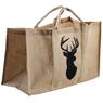 Plastic-coated jute log bag with deer