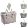 Patinated rush and rope handbag