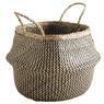 Panier boule en jonc teinté