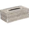 Rattan tissue holder box