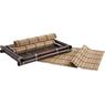 Set of 4 bamboo placemats with 1 tray