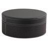 Round simili ostrich leather boxes
