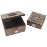 Wooden boxes with winter design