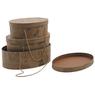 Oval cardboard boxes with handles