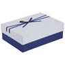 Boite cadeau bleue et blanche