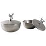 Boites rondes cerfs en aluminium