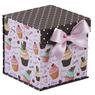 Cardboard gift box with pink bow