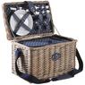 Grey stained willow picnic basket