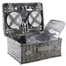 Grey willow picnic basket
