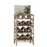 Pine wood display stand with birds feeder