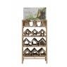 Pine wood display stand with birds feeder