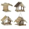 Pine wood display stand with birds feeder