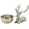 Aluminium deer statue with bowl