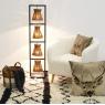 Metal and bamboo floor lamp