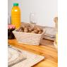 White washed rattan banneton