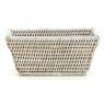 White painted rattan banneton