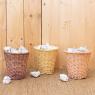 Split willow waste paper basket