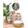 Natural rattan paper basket