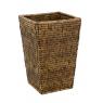 Antic rattan waste paper basket