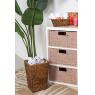 Antic rattan waste paper basket