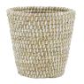 Natural rush waste paper basket