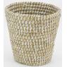 Natural rush waste paper basket