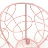 Heart-shaped pink colored metal basket