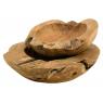 Natural teak fruit basket