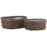 Baskets in unpeeled willow