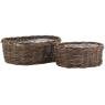 Baskets in unpeeled willow