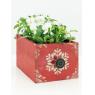 Red stained wood baskets Snowflakes