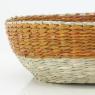 Baskets in natural and stained rush