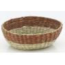 Baskets in natural and stained rush