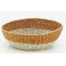 Baskets in natural and stained rush