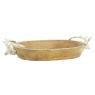 Ovale mango wood basket - Deer