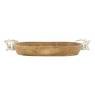 Ovale mango wood basket - Deer