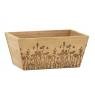 Pine wood basket with flowers decorations