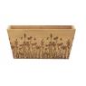 Pine wood basket with flowers decorations