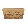 Pine wood basket with flowers decorations