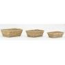 Set of 3 rattan baskets 