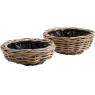 Grey pulut rattan baskets