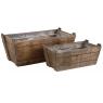 Rectangular wood baskets