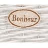 Corbeille en osier gris et bois teinté - Plaisir