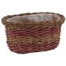Oval stained maize and willow basket