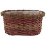 Oval stained maize and willow basket